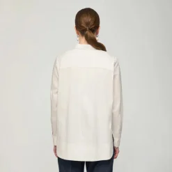 Aarikka naisten paitapusero, LEILA PUSERO AALLOT Luonnonvalkoinen