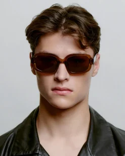 A.Kjaerbede unisex aurinkolasit Pluto, vaaleanruskea