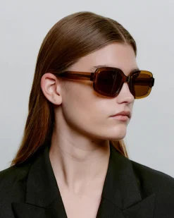 A.Kjaerbede unisex aurinkolasit Pluto, vaaleanruskea