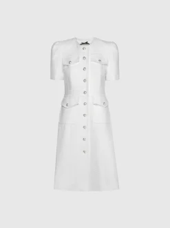 Andiata naisten Bouclé-mekko, ELINOR DRESS Valkoinen