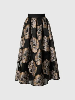 Andiata naisten hame Nora 90, musta kuosi