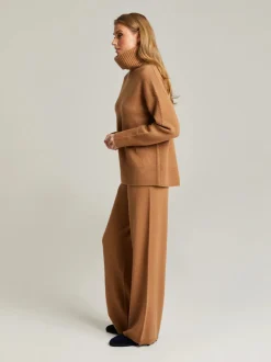 Andiata naisten housut, NAEME NEULEHOUSUT Kameli