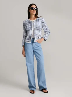 Andiata naisten jakku, LESLEY 2 BLAZER Sininen Ruutu