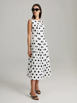 Andiata naisten mekko, JULITTA DRESS Mustavalkoinen