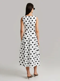 Andiata naisten mekko, JULITTA DRESS Mustavalkoinen