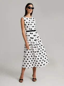 Andiata naisten mekko, JULITTA DRESS Mustavalkoinen