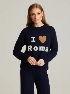 Andiata naisten neulepusero, SAROMA NEULE Tummansininen