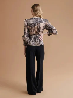 Andiata naisten pusero, ELMIRA BLOUSE Beige Kuosi