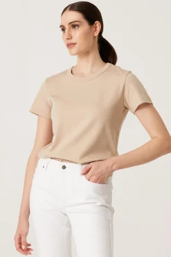 Andiata Naisten T-paita, Famie Ss Vaalea Beige