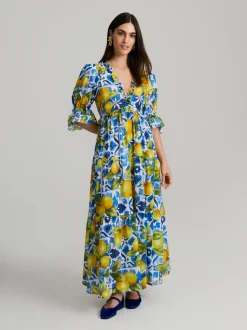 Andiata naisten täyspitkä mekko, ERMINIA DRESS Monivärinen Kuosi