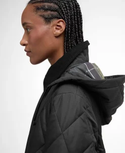 Barbour naisten takki Meredith Quilted Jacket MUSTA