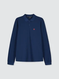 Billebeino miesten pitkähihainen pikeepaita, BRICK POLO LS SHIRT Tummansininen