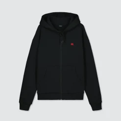 Billebeino unisex huppari, RED BRICK ZIP HOODIE Musta