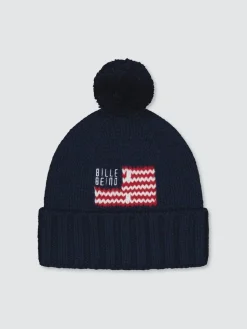 Billebeino unisex pipo Flag Pom Pom Beanie, tummansininen