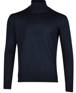 Black Blue Miesten Neulepusero, BASIC TURTLENECK Tummansininen