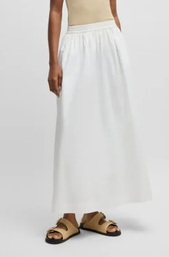 BOSS Orange naisten hame, VLONDIE SKIRT Valkoinen