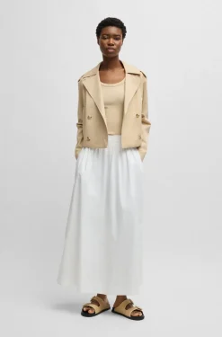 BOSS Orange naisten hame, VLONDIE SKIRT Valkoinen