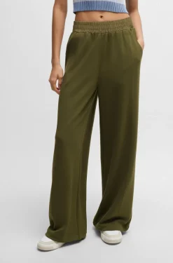 Boss orange naisten housut, ECARA JERSEY PANT Armeijanvihreä