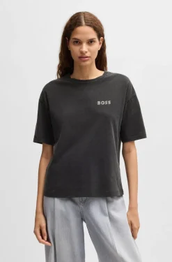 Boss Orange naisten t-paita, EVI T-SHIRT Musta