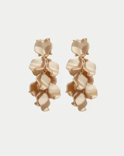 Bow 19 korvakorut Leaf Earring Mini, vaalea beige