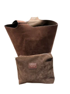 Bow 19 naisten laukku Bucket Bag, Tummanruskea