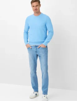 Brax miesten farkut Chuck HI Flex Extreme Light Blue Denim, vaaleansininen