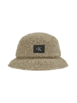 Calvin Klein Accessories Naisten Hattu, BOUCLE BUCKET HAT Vaalea Beige