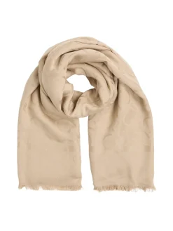 Calvin Klein Accessories naisten huivi, K-SHINY JACQUARD MONOGRAM SQUARE Vaalea Beige