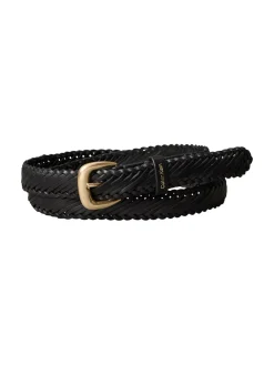 Calvin Klein Accessories naisten vyö Braided Logo Buckle 25MM, musta