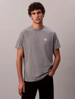 Calvin Klein Jeans miesten t-paita SS Badge 30S Jersey Classic Tee, harmaa