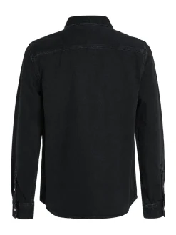 Calvin Klein Jeans Miesten Paitatakki, REGULAR LINEAR SHIRT Hiilenmusta