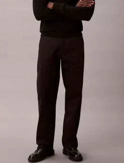 Calvin Klein Jeans miesten housut, 90S STRAIGHT TWILL COMFORT Musta