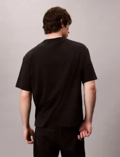 Calvin Klein Jeans miesten t-paita, SS STANDARD LOGO 30S CREWNK TEE Musta
