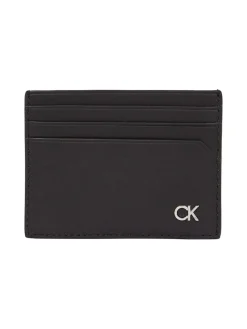 Calvin Klein Jeans Miesten Korttikotelo, METAL CK CARDHOLDER 6CC Musta