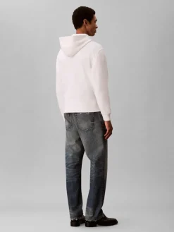 Calvin Klein Jeans miesten huppari, LS EU STANDARD LOGO 350TERRY PO Valkoinen