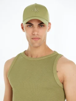 Calvin Klein Jeans Miesten Lippis NEW ARCHIVE CAP, Tummanvihreä