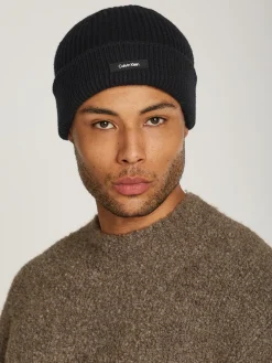 Calvin Klein Jeans Miesten Pipo WOOL DOCKER BEANIE Musta