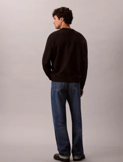 Calvin Klein Jeans miesten collegepaita LS EU 350Terry Monologo CN Swtsh, musta