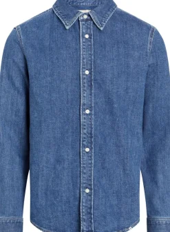 Calvin Klein Jeans Miesten Farkkupaita, SLIM DENIM SHIRT Indigo