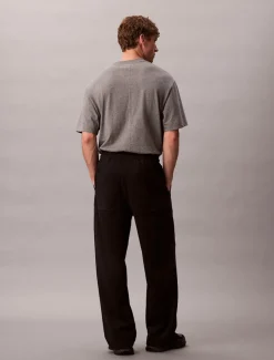 Calvin Klein Jeans miesten joggerit, LS PREMIUM TERRY CK EMBLEM JOGGER Musta