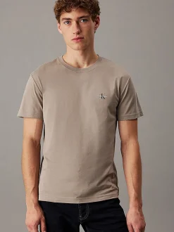Calvin Klein Jeans Miesten T-paita MONOGRAM T-SHIRT Beige