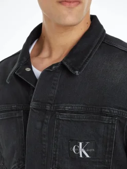 Calvin Klein Jeans Miesten Farkkutakki, SLIM DENIM JACKET Musta