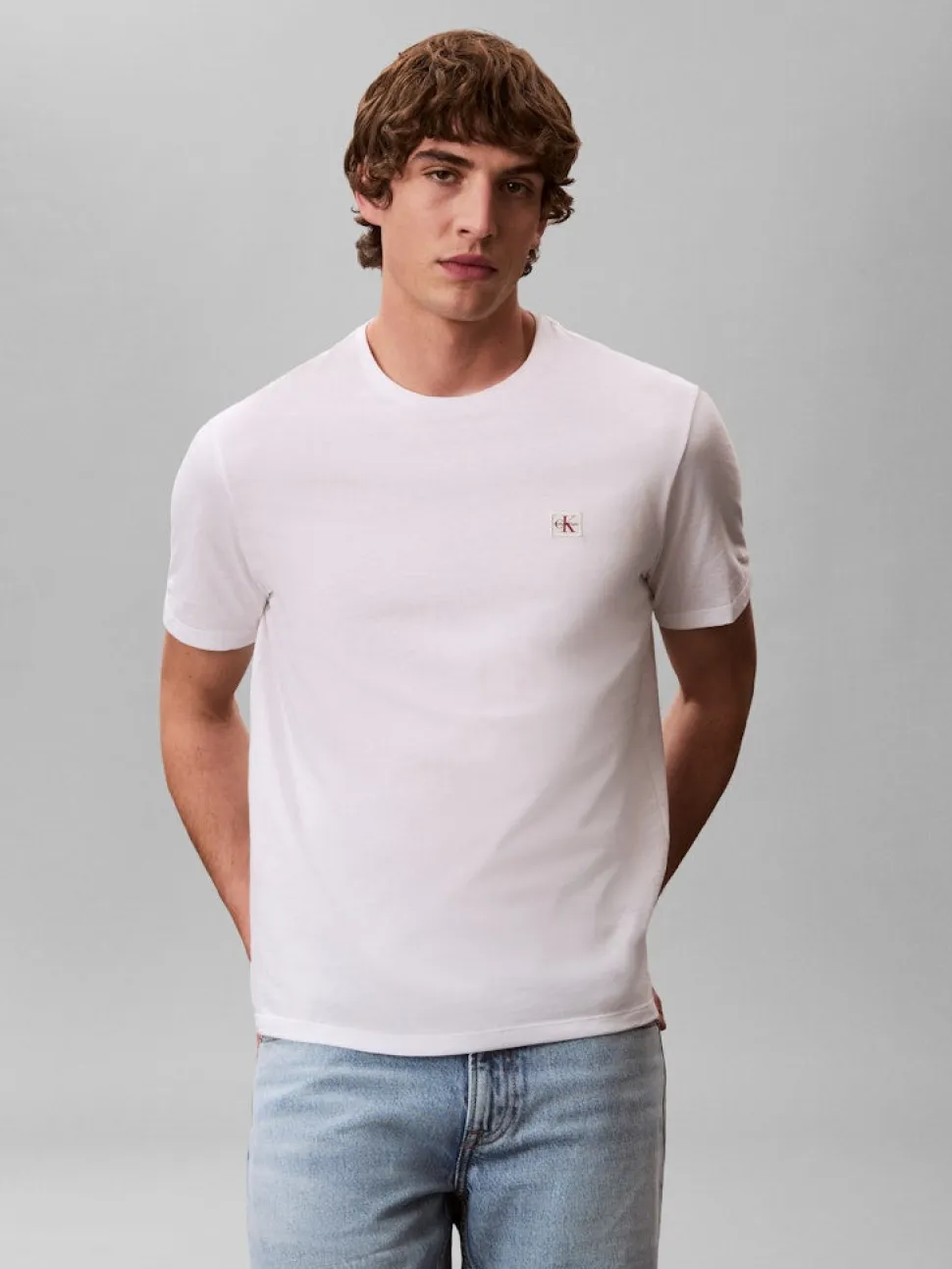 Calvin Klein Jeans miesten t-paita K SS Badge Tee, valkoinen