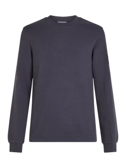 Calvin Klein Jeans Miesten Paita, MONOLOGO BADGE WAFFLE LS TEE Tummansininen