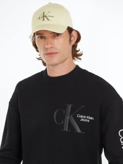 Calvin Klein Jeans Miesten Lippis MONOGRAM CAP, Luonnonvalkoinen