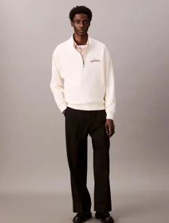 Calvin Klein Jeans miesten college, PRMM TRRY CHN STCHH Valkoinen