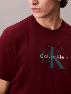 Calvin Klein Jeans miesten t-paita, SS HERO MONOLOGO TE Viininpunainen