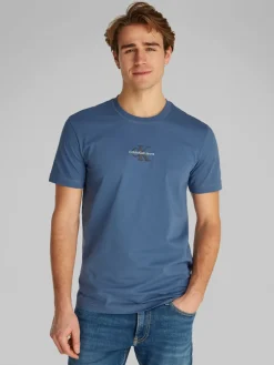 Calvin Klein Jeans miesten t-paita, MONOLOGO TEE, CK1 Sininen