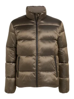Calvin Klein Jeans miesten talvitakki,TWO TONE PUFFER JACKET Ruskeanharmaa
