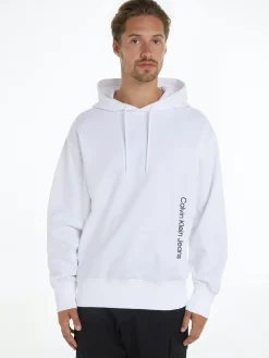 Calvin Klein Jeans Miesten Huppari, DIFFUSED GRAPHIC HOODIE Valkoinen